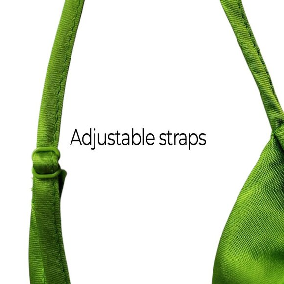 Zara Blogger Favorite Long Neon Green Super Sexy Slinky Satin Slip Maxi Dress M - Picture 10 of 16